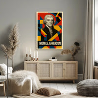 Thomas Jefferson 3rd President of the United States Abstract Pop Poster