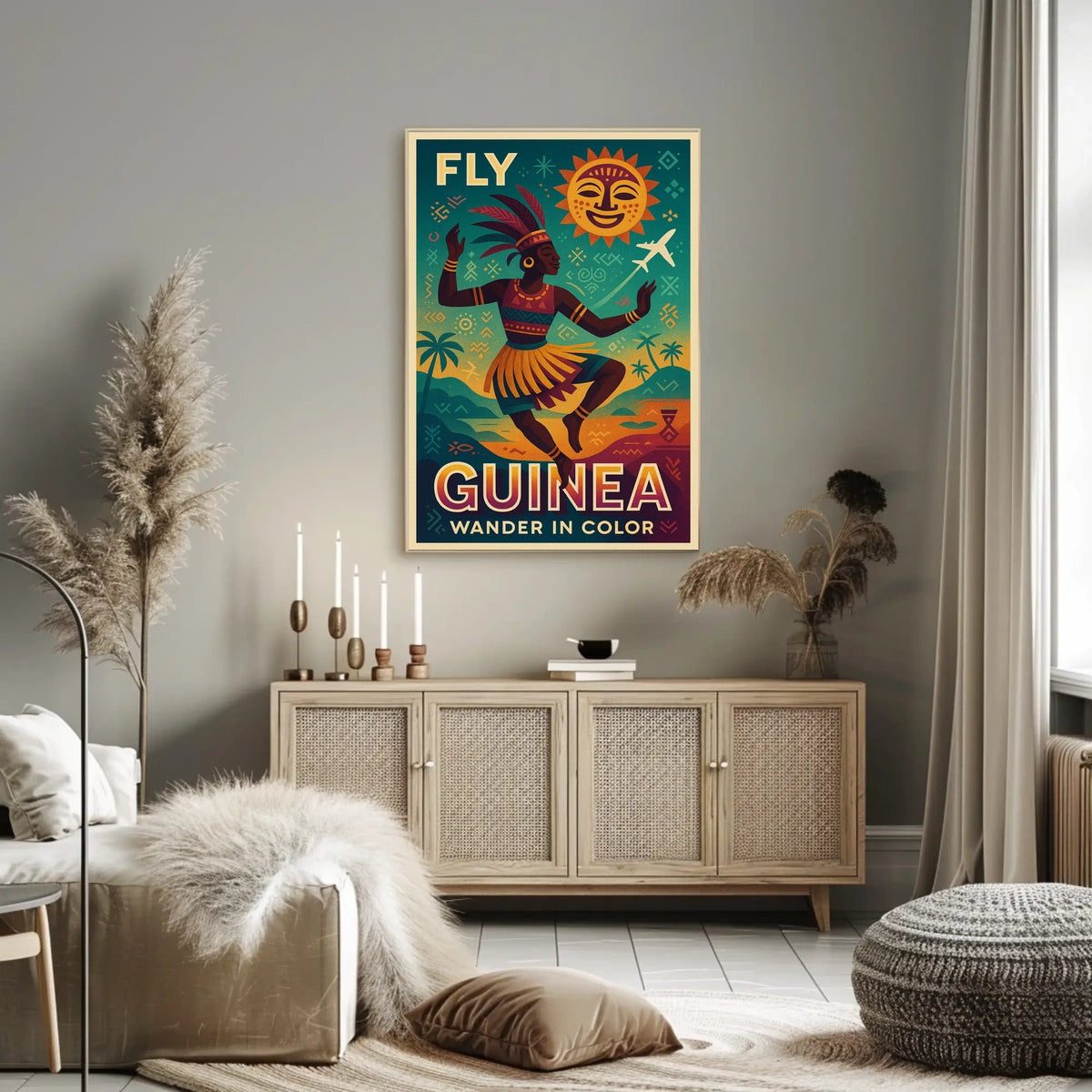 Fly Guinea Wander In Color Poster