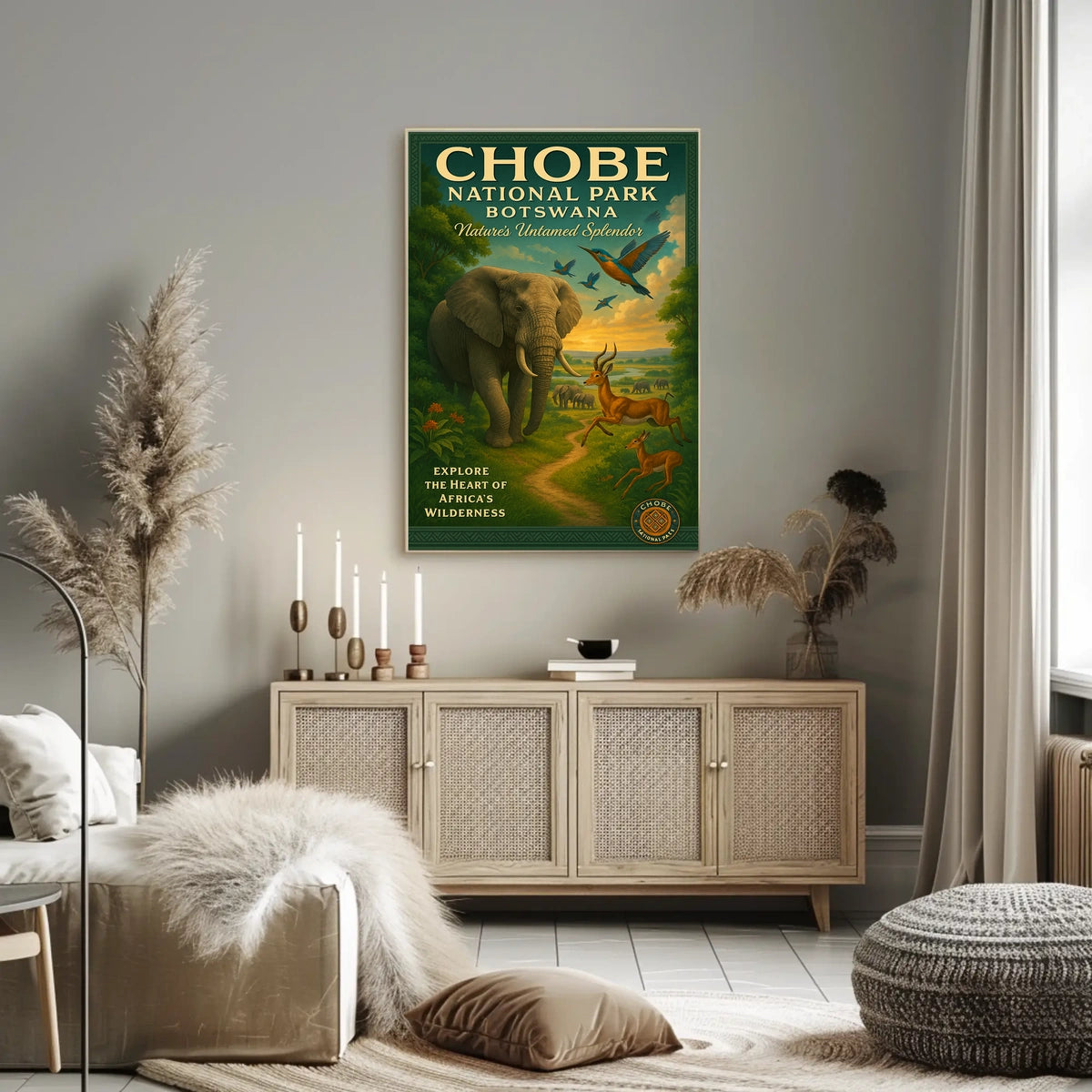 Explore the Heart of Africas Wilderness Poster