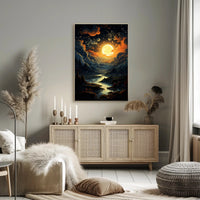 Enchanted Moonlit Landscape Poster