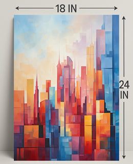 Abstract Cityscape Abstract Poster