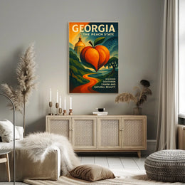Georgia The Peach State Poster