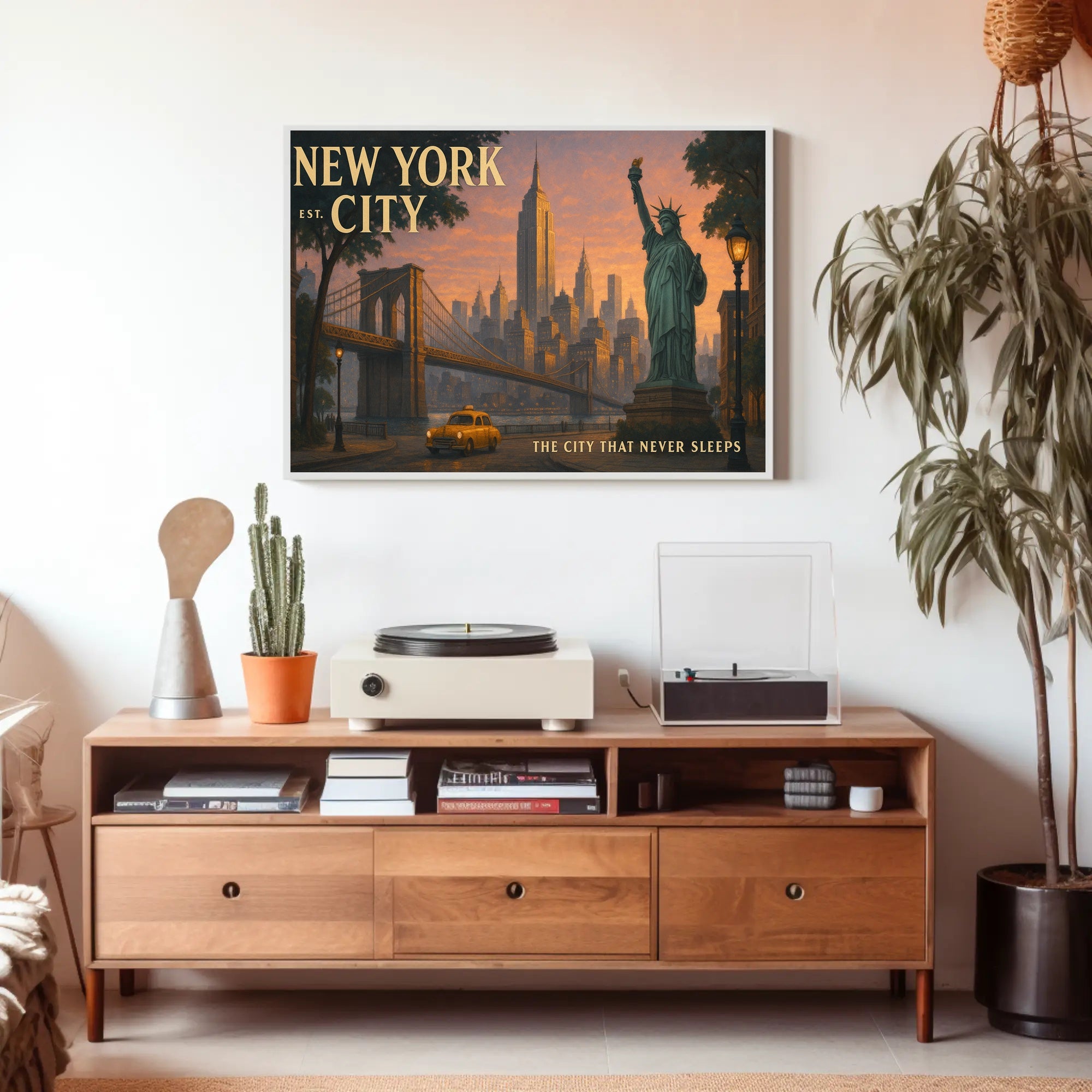Iconic New York City Travel Poster Print
