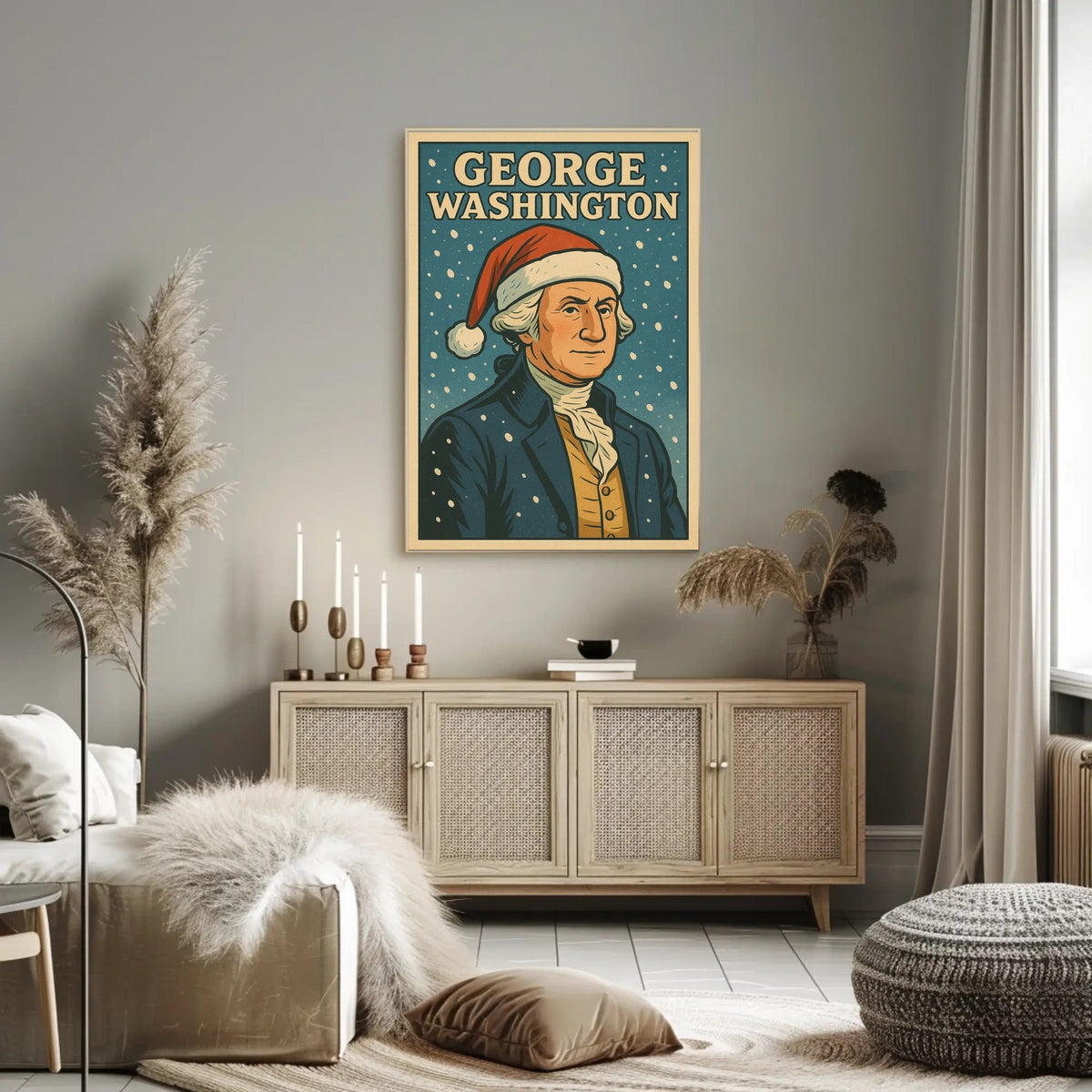 George Washington Festive Portrait Poster