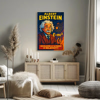 Albert Einstein Vintage Relativity Theory Scientific Collectors Inspiration Timeless Iconic Poster