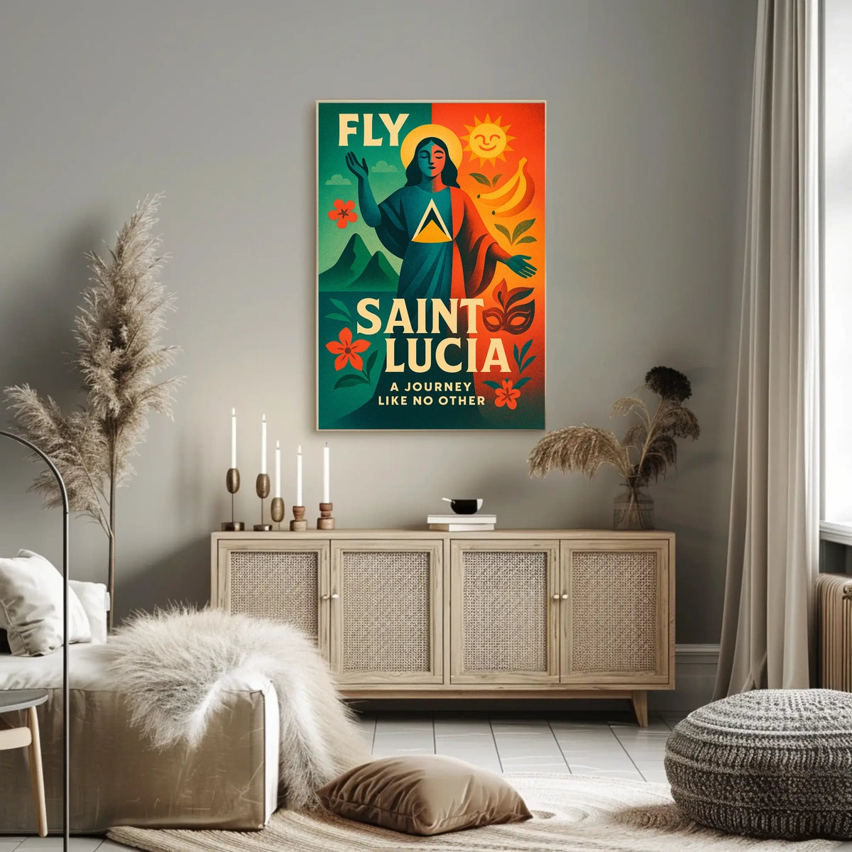 Fly to Saint Lucia Poster
