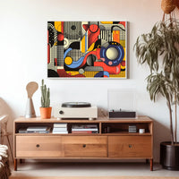 Vibrant Abstract Geometric Pop Art Poster Print