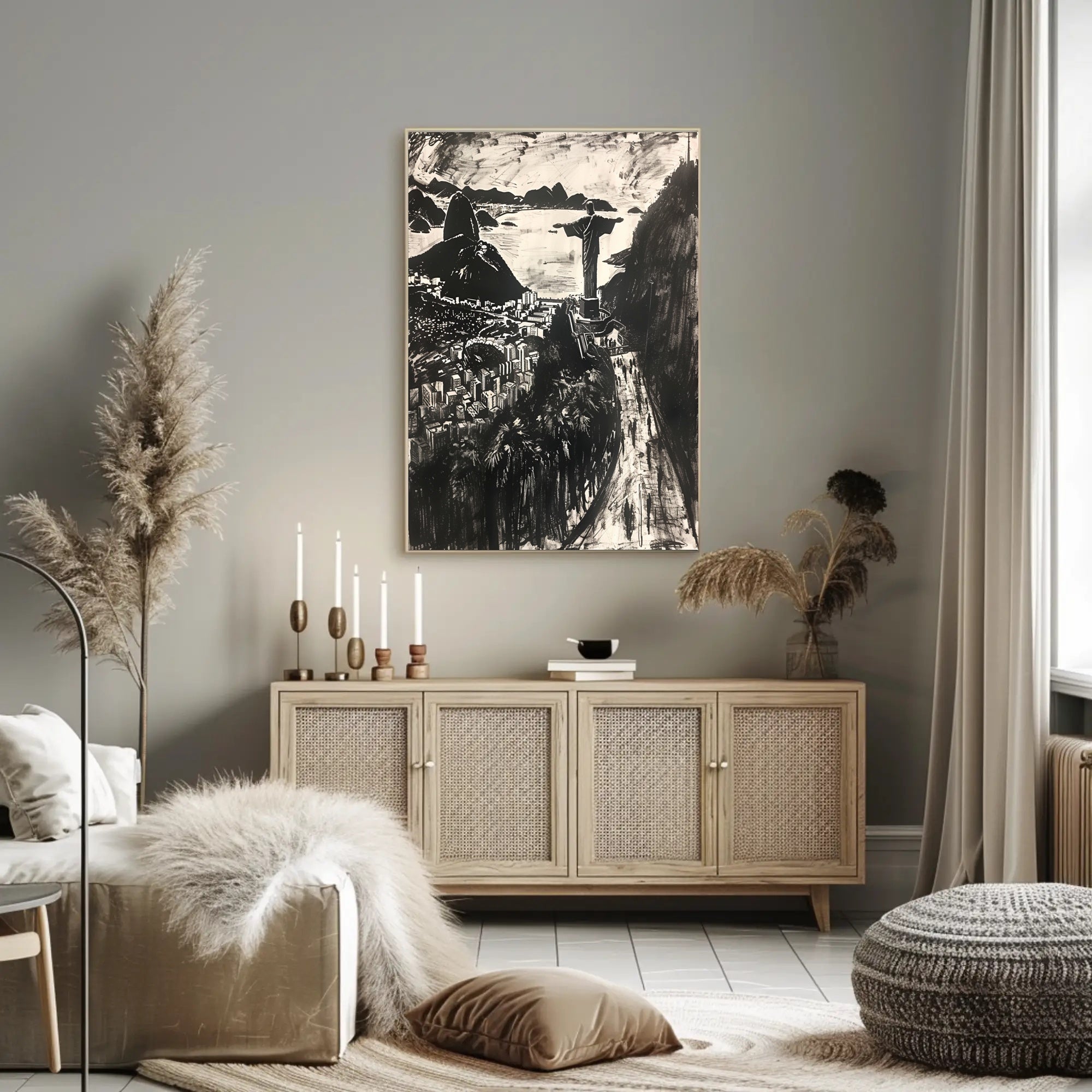 Rio De Janeiro Artistic Cityscape Poster