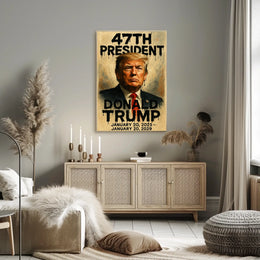 Trump Visionary Patriotic Leadership Cinematic Poster