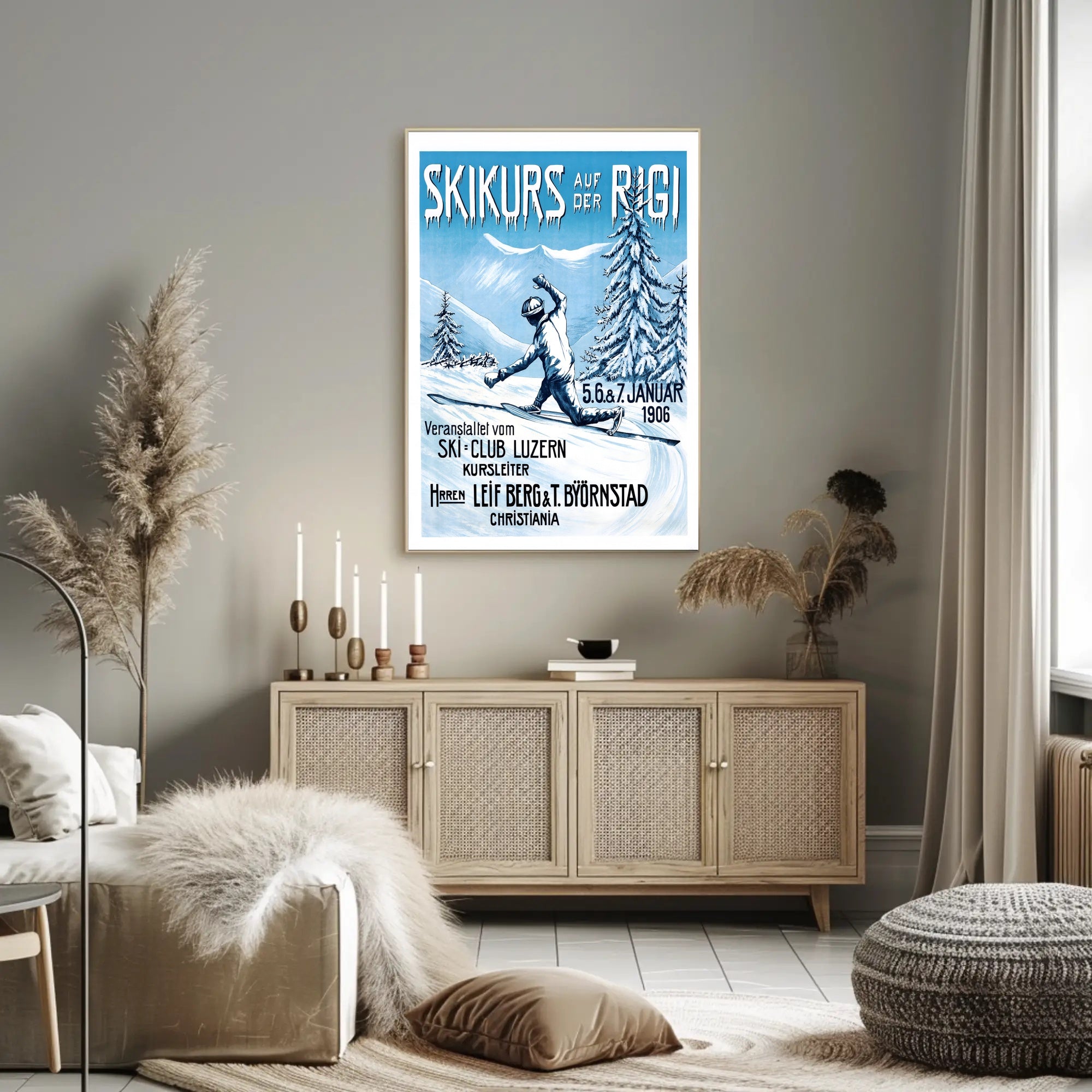 Ski Course on Mount Rigi Poster PosterGoat