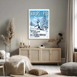 Ski Course on Mount Rigi Poster PosterGoat
