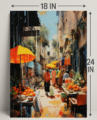 Vibrant Market Street Poster