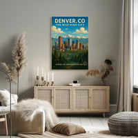 Denver, Co The Mile High City Poster