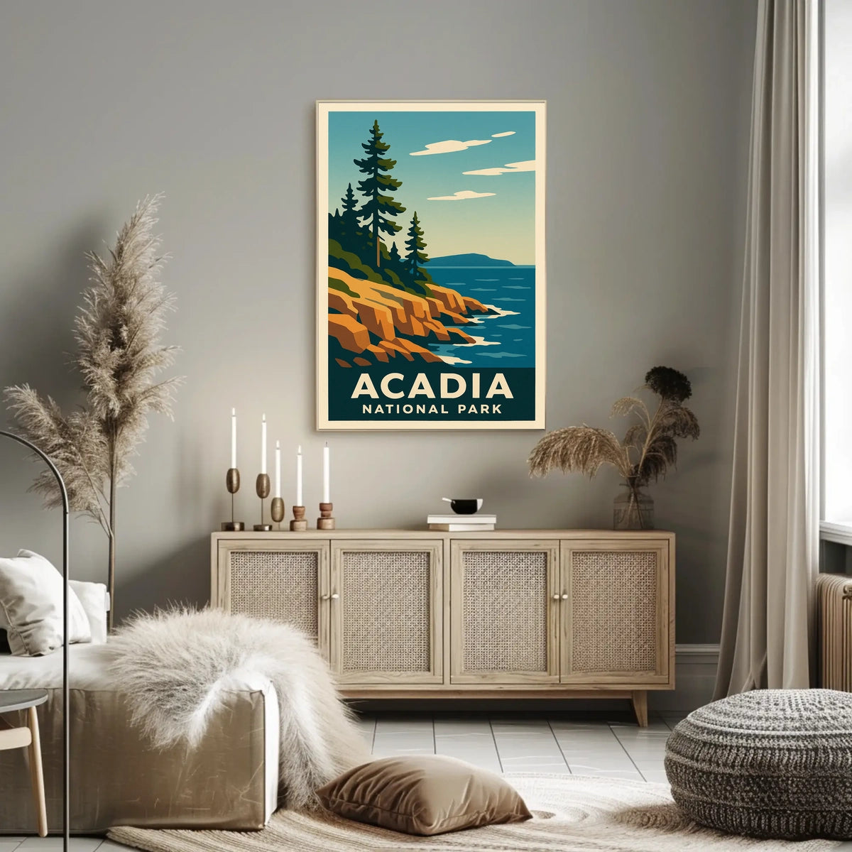 Acadia National Park Scenic Vintage Nature Lovers Poster