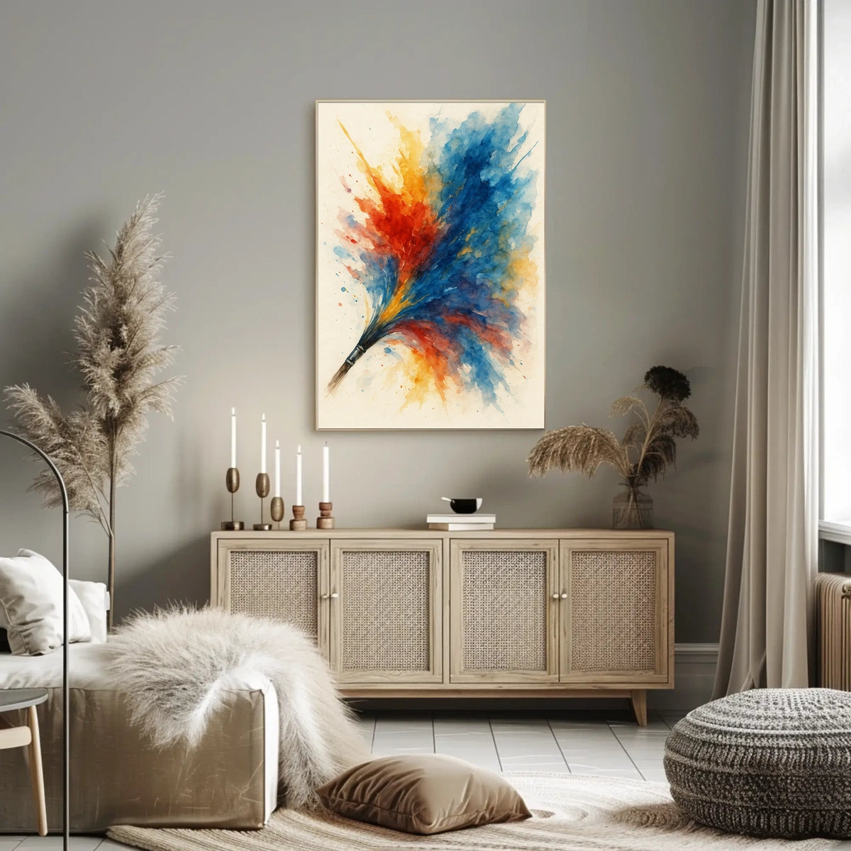 Colorful Brushstroke Explosion Poster
