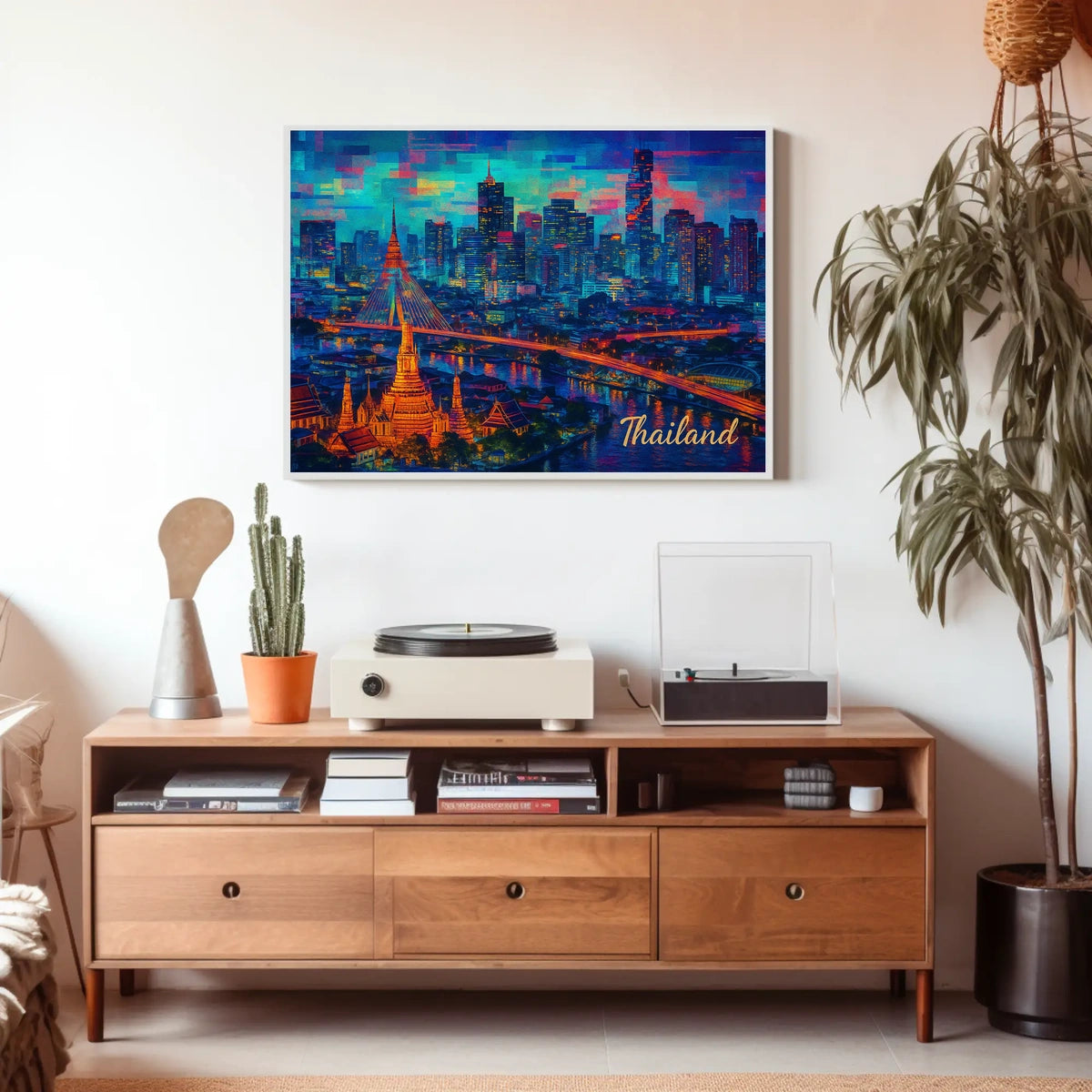 Vibrant Thailand Skyline Poster