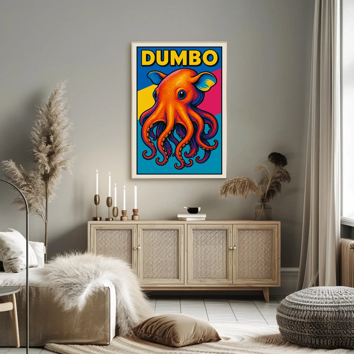 Dumbo Octopus Illustration Poster