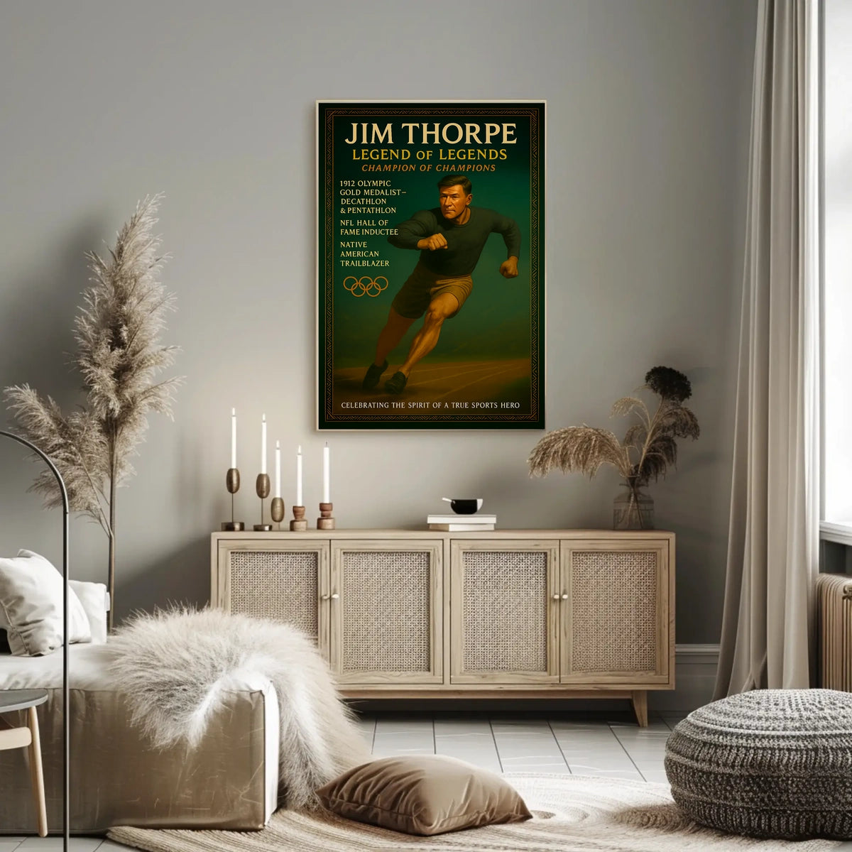 Jim Thorpe Legendary Sports Hero Poster