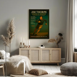 Jim Thorpe Legendary Sports Hero Poster