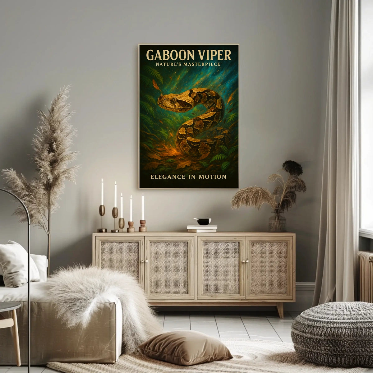 Gaboon Viper Natures Masterpiece Poster