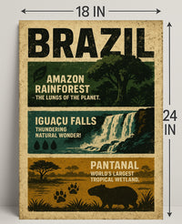 Wonders of Brazil Poster PosterGoat