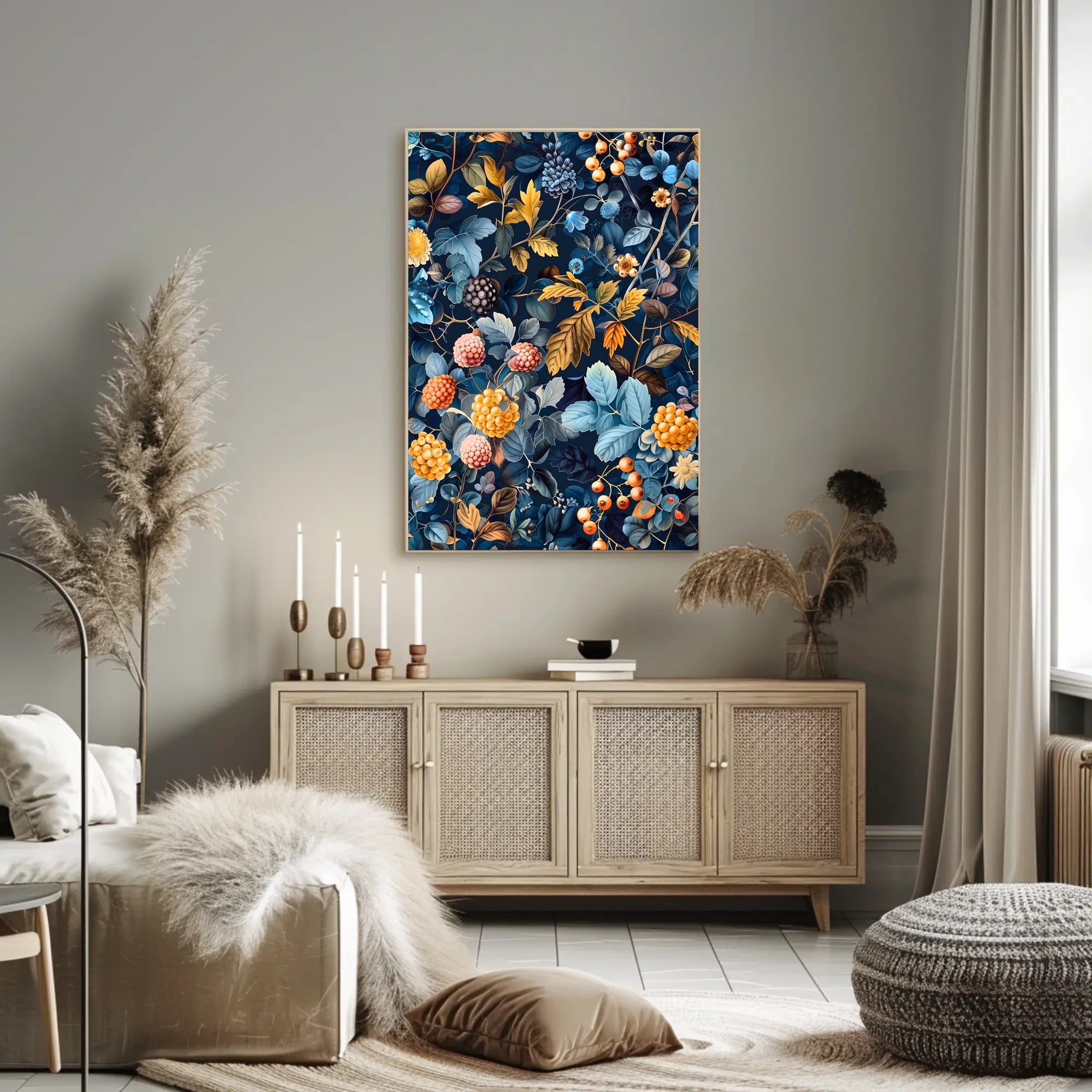 Botanical Abundance Art Print: Abstract or Artistic Poster