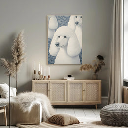 Poodle Poster Whimsical Portrait Art Print