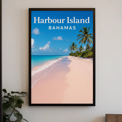 Harbour Island Bahamas Pink Sand Beach Paradise Poster