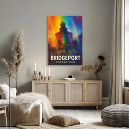 Bridgeport Vibes Minimalist Cityscape Poster