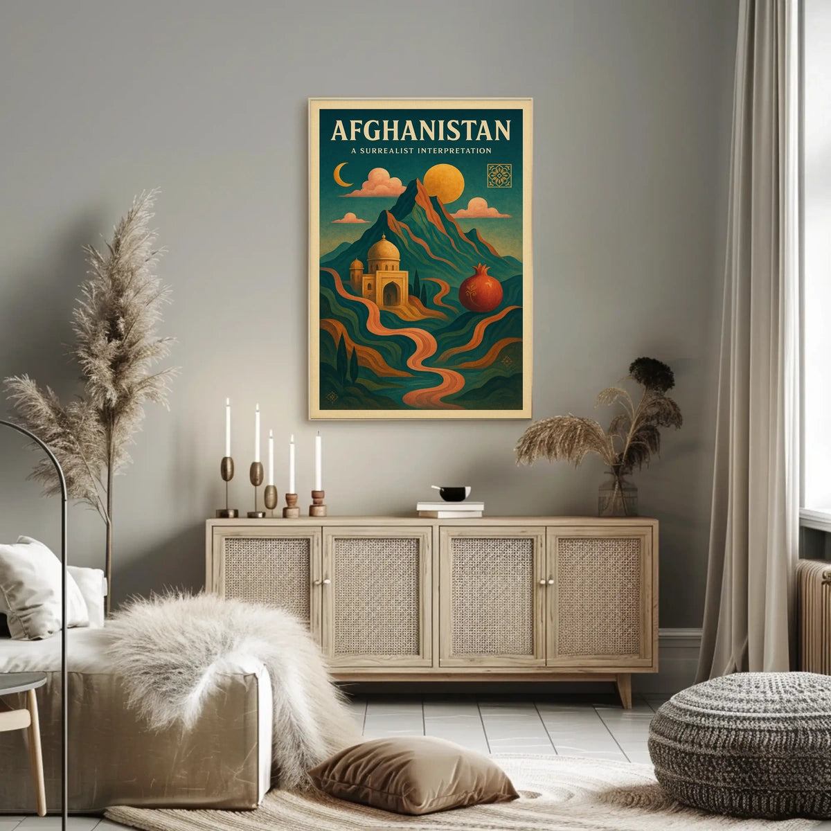 Afghanistan A Surrealist Interpretation Poster