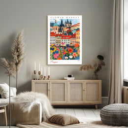 Flower Market in Prague Poster PosterGoat