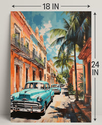 Vintage Havana Streets Vintage Poster