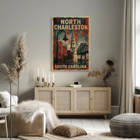 North Charleston Architectural Heritage Vintage Poster