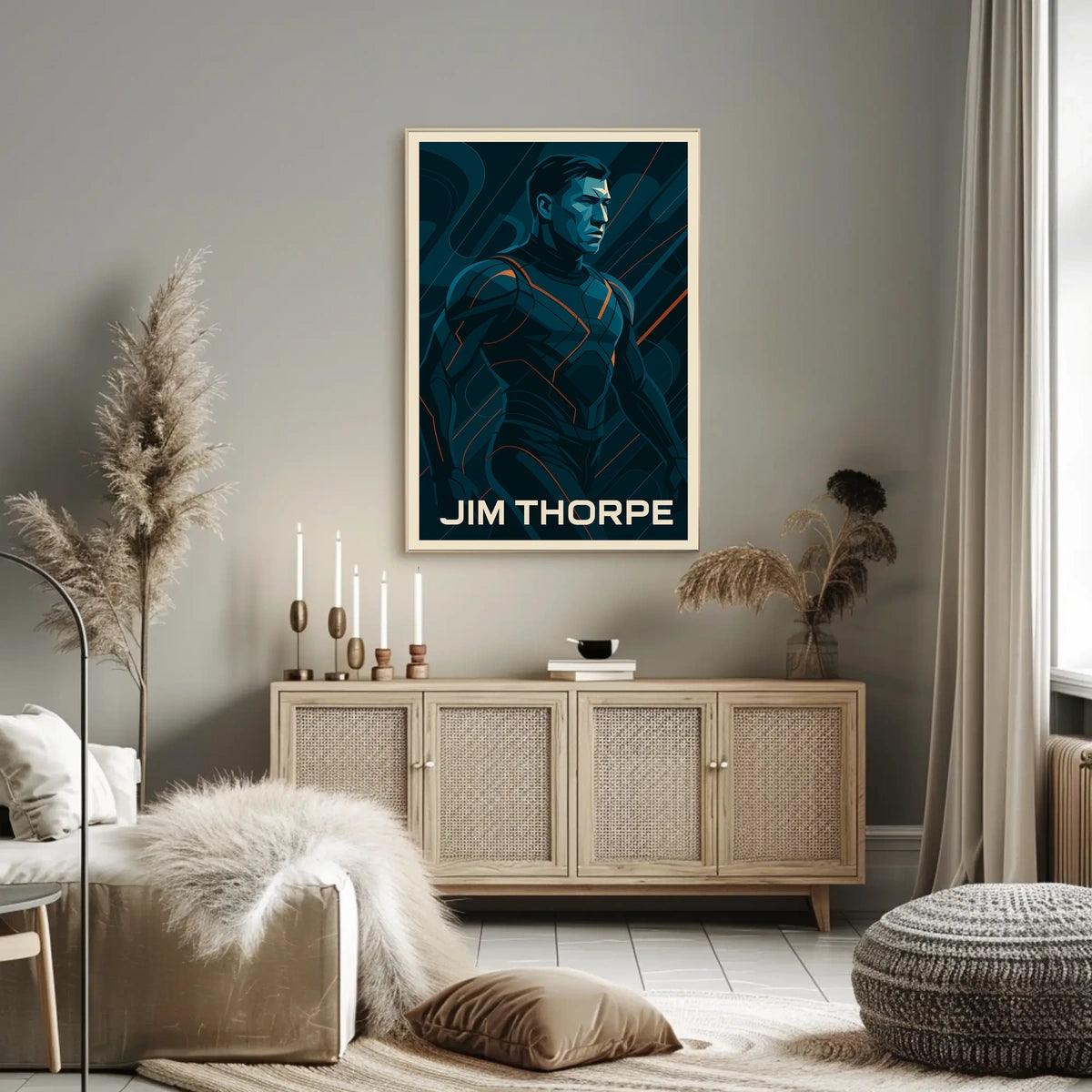 Jim Thorpe Iconic Athlete Poster