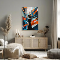 Urban Elegance: Abstract Cityscape with Modern Flair