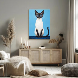 Siamese Cat Poster Modern Wall Art Print
