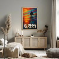 Athens Georgia Wanderlust Decor Scenic Typography Poster