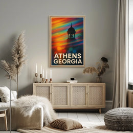 Athens Georgia Wanderlust Decor Scenic Typography Poster