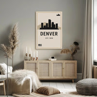 Denver Skyline Est. 1858 Poster PosterGoat