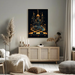 Mystical Chess Kingdom Poster