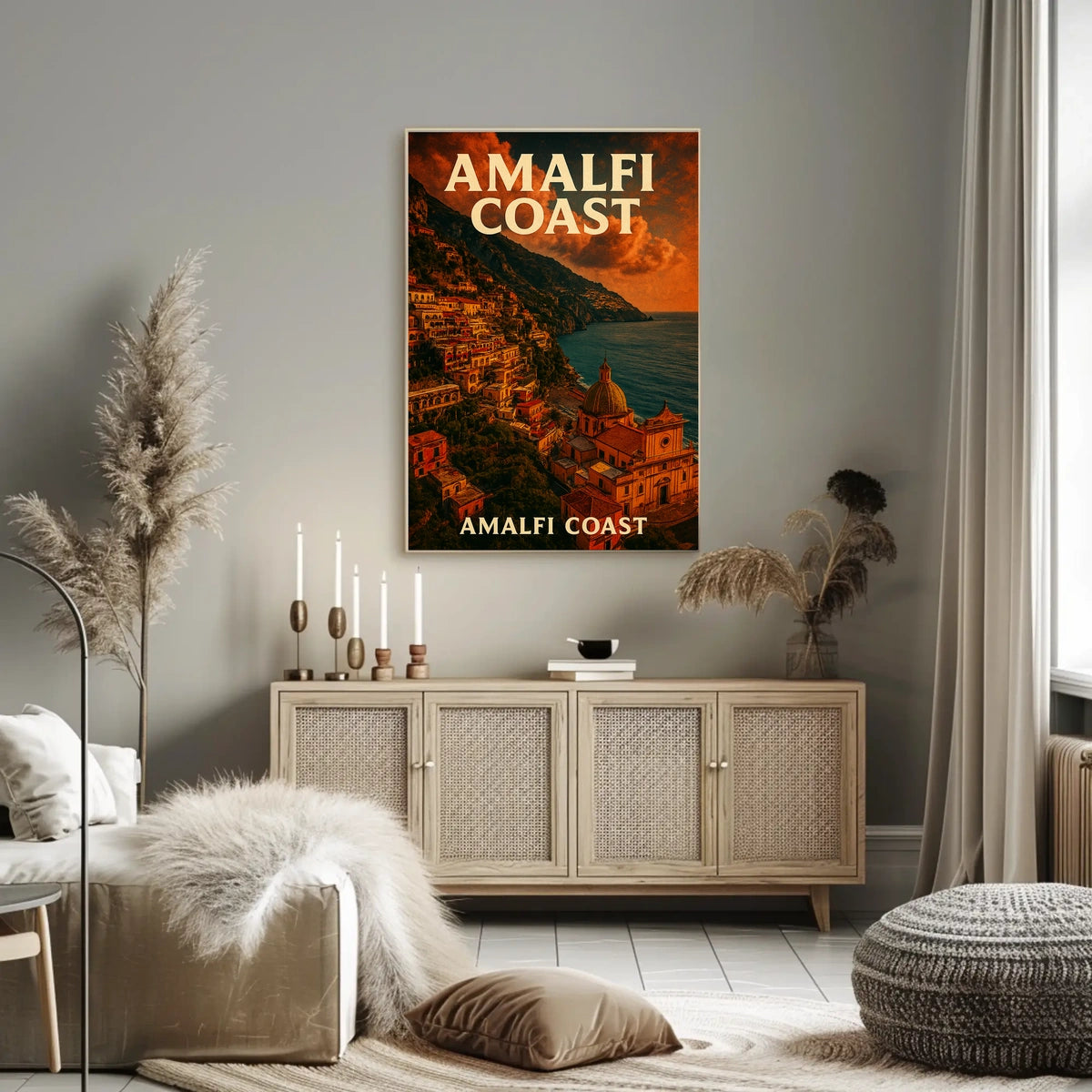Amalfi Coast Scenic Beauty Poster Wall Art 18X24 Seascape