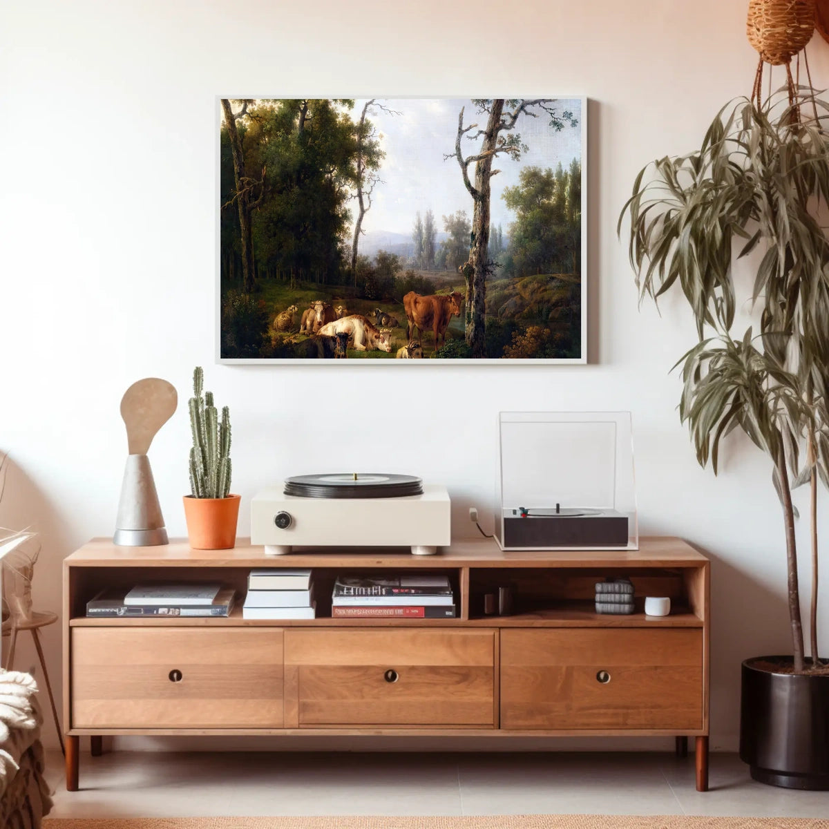 Serene 19th-Century Countryside Scene Animal Poster