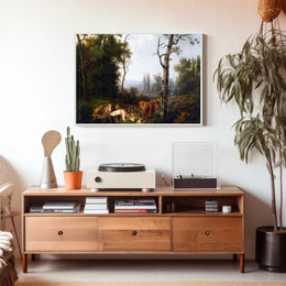 Serene 19th-Century Countryside Scene Animal Poster