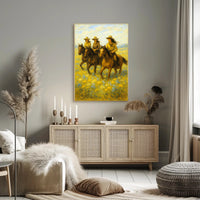 Riders in the Field Poster PosterGoat