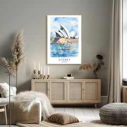 Sydney Opera House Illustration Poster PosterGoat