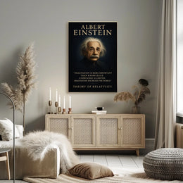 Albert Einstein Inspirational Photorealistic Poster for Creativity