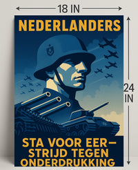 WWII Military Pride Propaganda Poster