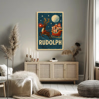Rudolph Reindeer Poster