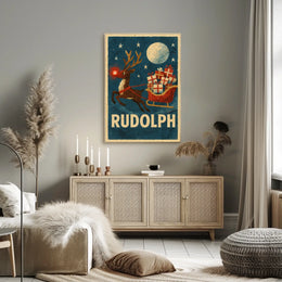 Rudolph Reindeer Poster