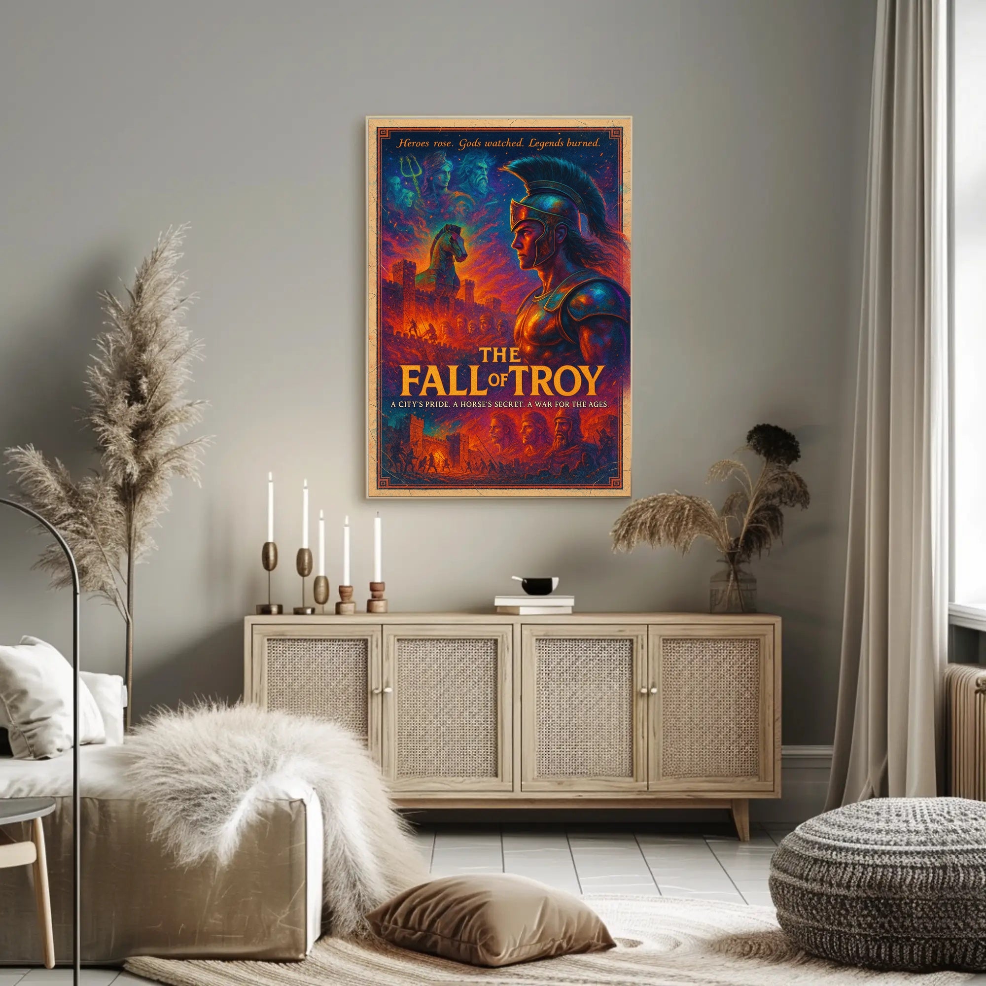 Fall of Troy: Epic Historical Fantasy Mythology Poster